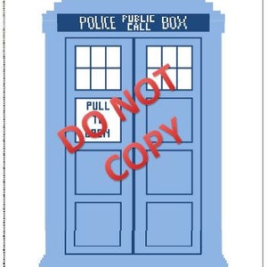 Doctor Who TARDIS Geronimo crochet blanket PATTERN ONLY image 2