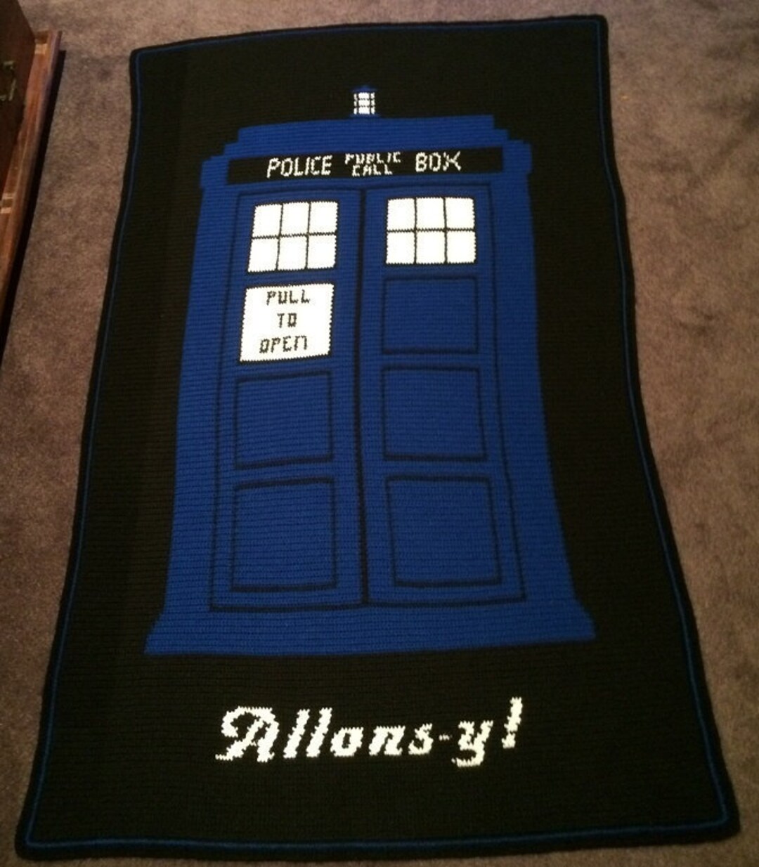 Doctor Who TARDIS allons-y Themed Crochet Blanket Grid PATTERN ONLY - Etsy