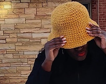 Crochet Kangol Inspired Bucket Hat