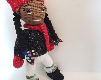 African American Crochet Doll -Taneesha