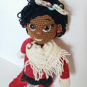 African American Crochet Doll - Tameeka- Crochet Doll - African American Crochet Doll