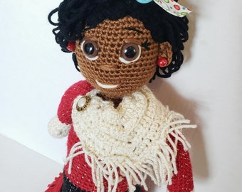 African American Crochet Doll - Tameeka- Crochet Doll - African American Crochet Doll