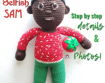 Crochet Boy Doll Pattern Selfish Sam