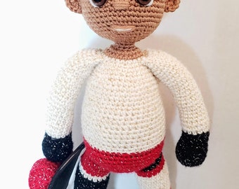 Crochet Boy Doll -Tyler -Crochet Doll - African American Crochet Doll