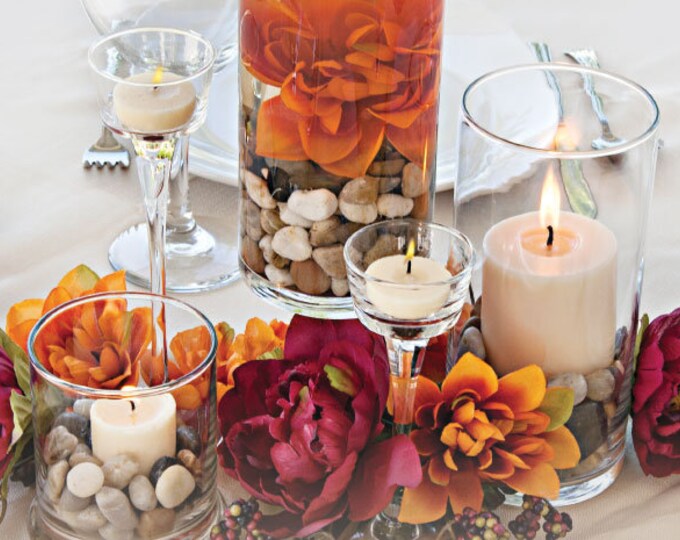 NEW 21 Piece Longstem Glass Tealight Candleholders,longstem Glass