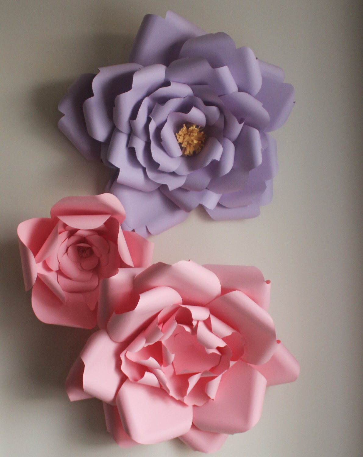 Set of 5 or 3 Giant 23 Inch Purple Paper Flower Etsy Israel