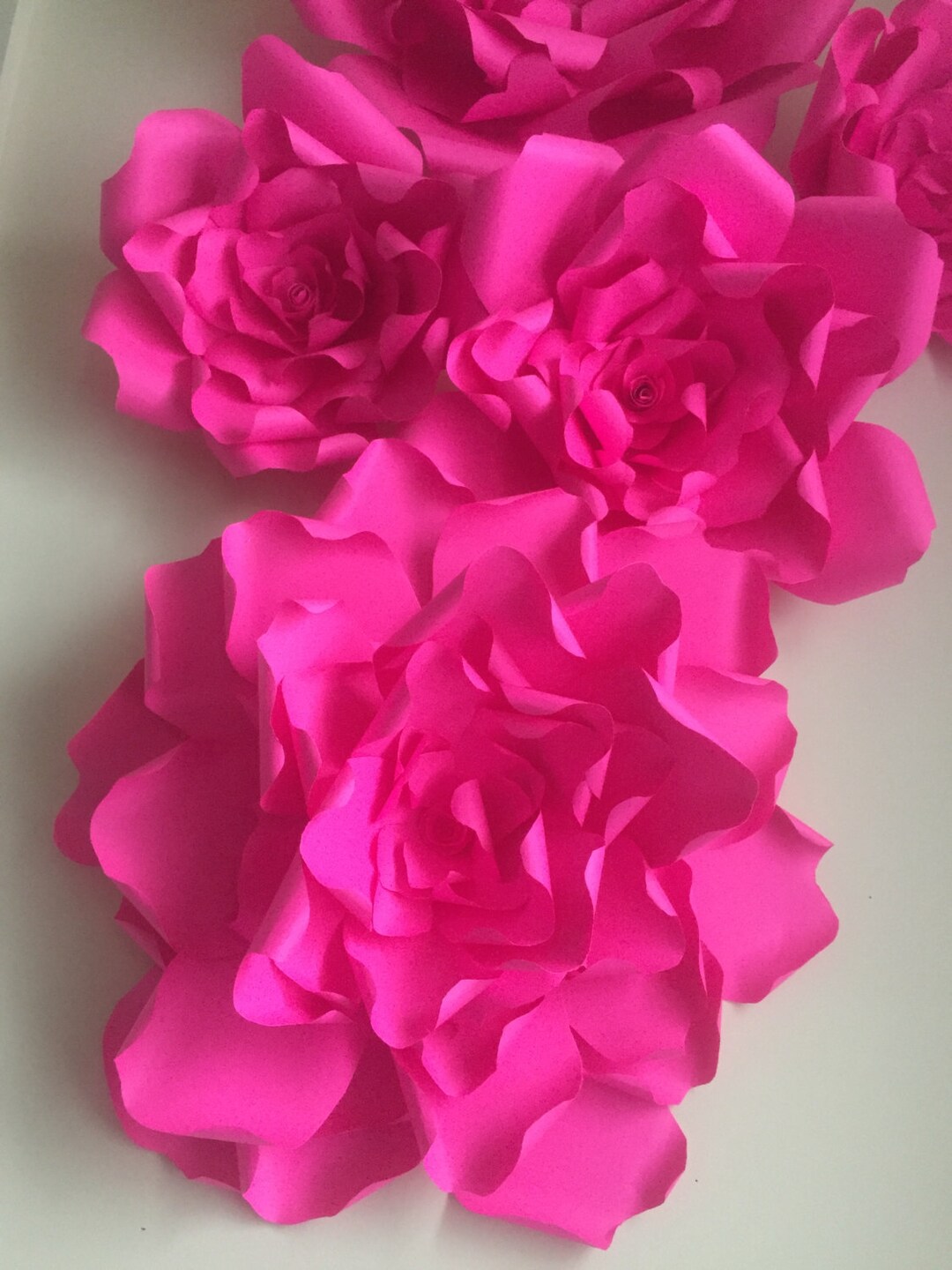 Giant Fuschia Pink Paper Flower Backdrop,fuchsia Paper Flower Wedding ...