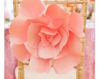 Giant paper flower for wedding chair,wedding chair decor,wedding chair decor giant flowers,Giant paper flower chair ,PLS Select YOUR Color.