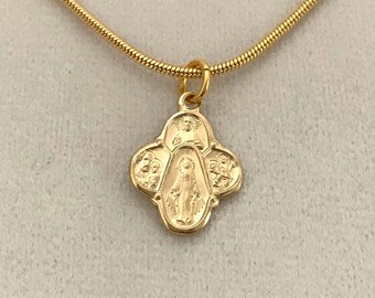 18k gold four way cross