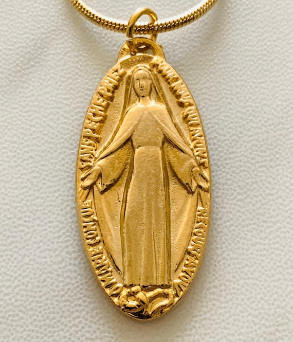 Gold plated miraculous medal best sale