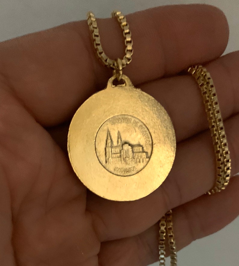 Saint Anne medallion St Anne de Beaupre religious pendant Etsy