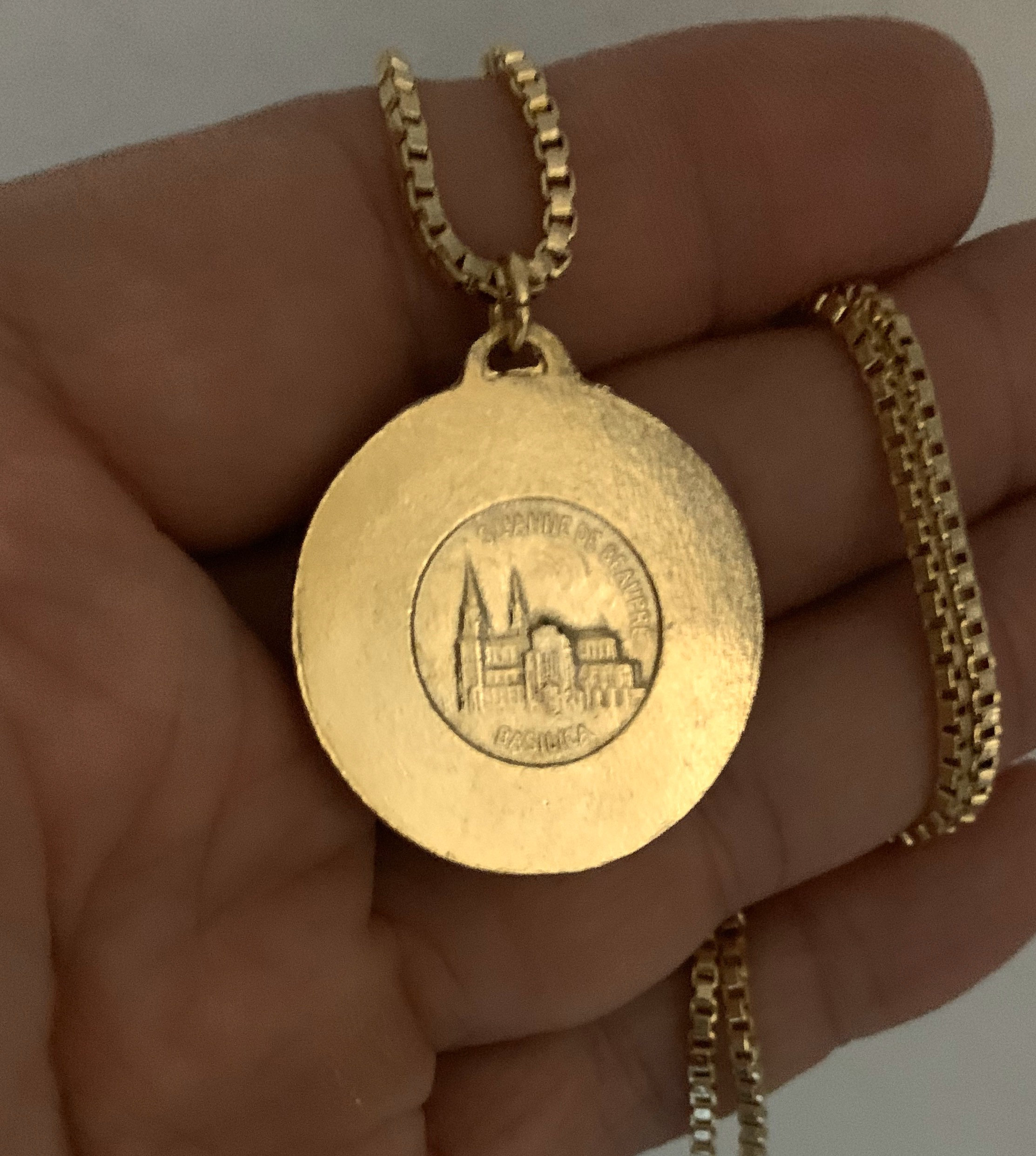 Saint Anne medallion St Anne de Beaupre religious pendant Etsy