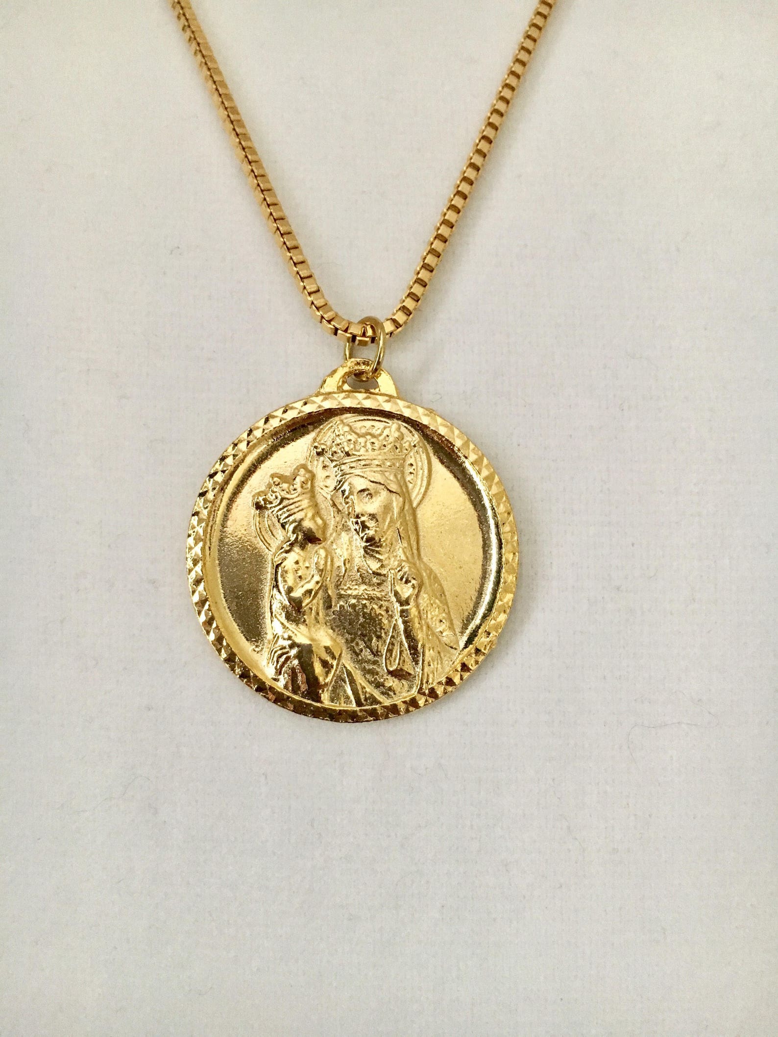 Saint Anne medallion St Anne de Beaupre religious pendant Etsy