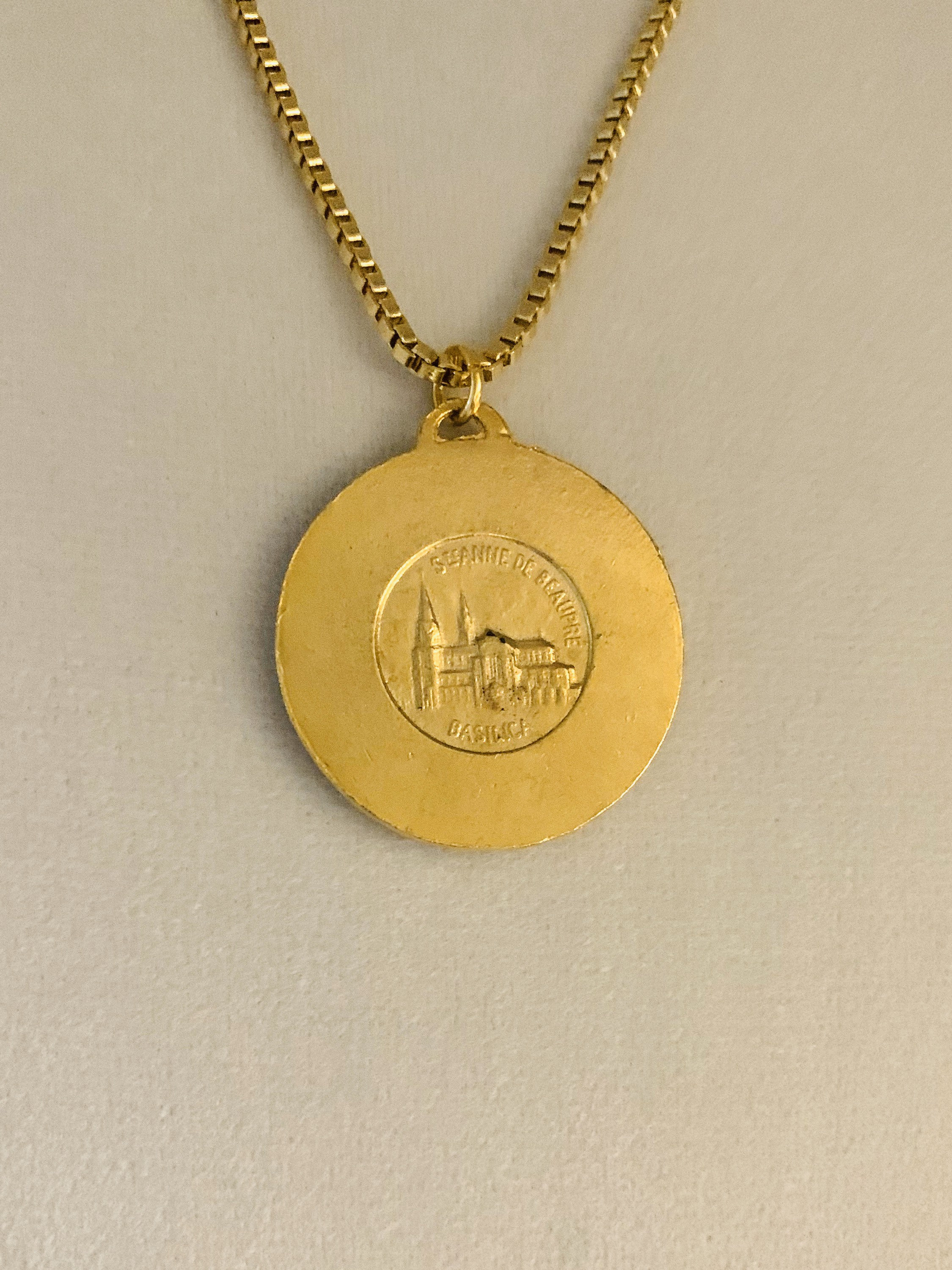 Saint Anne medallion St Anne de Beaupre religious pendant Etsy