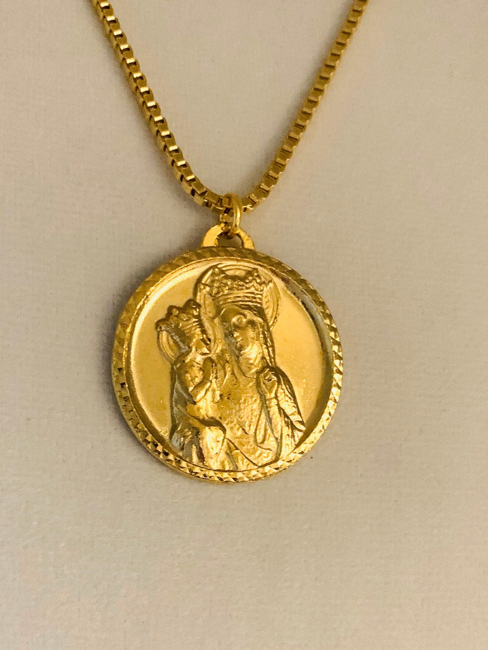 Saint Anne medallion St Anne de Beaupre religious pendant Etsy