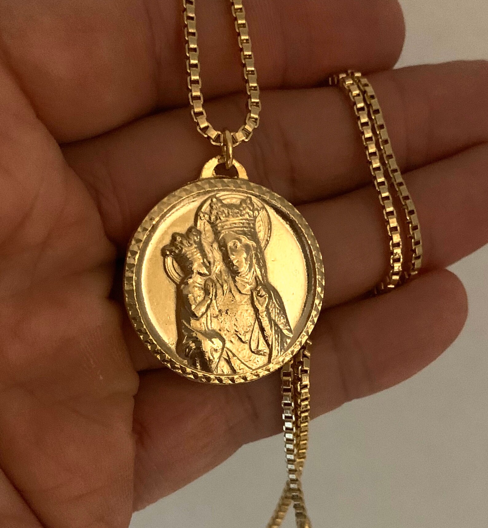 Saint Anne medallion St Anne de Beaupre religious pendant Etsy