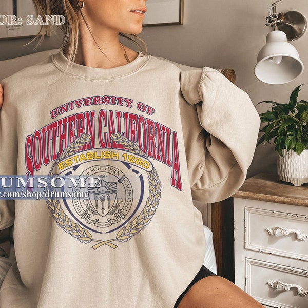 Limited University of Southern California (1880) crewneck sweatshirt, Vintage Style University of Southern California (1880) Shirt
