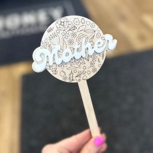 Mother Plant Stake | Daughter | Grandma | Mother&#39;s Day | Birthday Plant | Potted Plant Decor