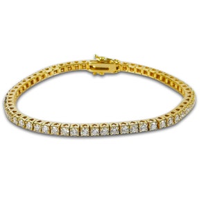 4.00 ct. bracelet / Diamond tennis bracelet 14kt / anniversary gift for wife / natural diamond tennis bracelet / heart diamond bracelet
