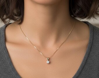 Clearance collana solitario Store Collana punto luce con diamante 0.51 ct 429 Le