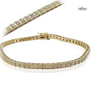 0.80 CT Natural diamonds tennis bracelet | Diamond bracelet | Diamond tennis | Gold bracelet | 14k yellow gold bracelet | Handmade bracelet