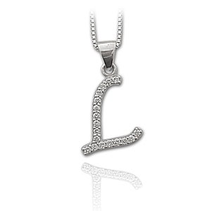 Collar con letras de diamantes Collar con letras de oro de 14k Collar con letra L Colgante con monograma Collar con letras personalizado Letra inicial L