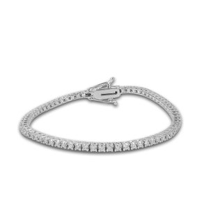 2.25 CT Diamond tennis bracelet in White gold and natural diamonds, Genuine natural diamond bracelet, beautiful white diamond bracelet