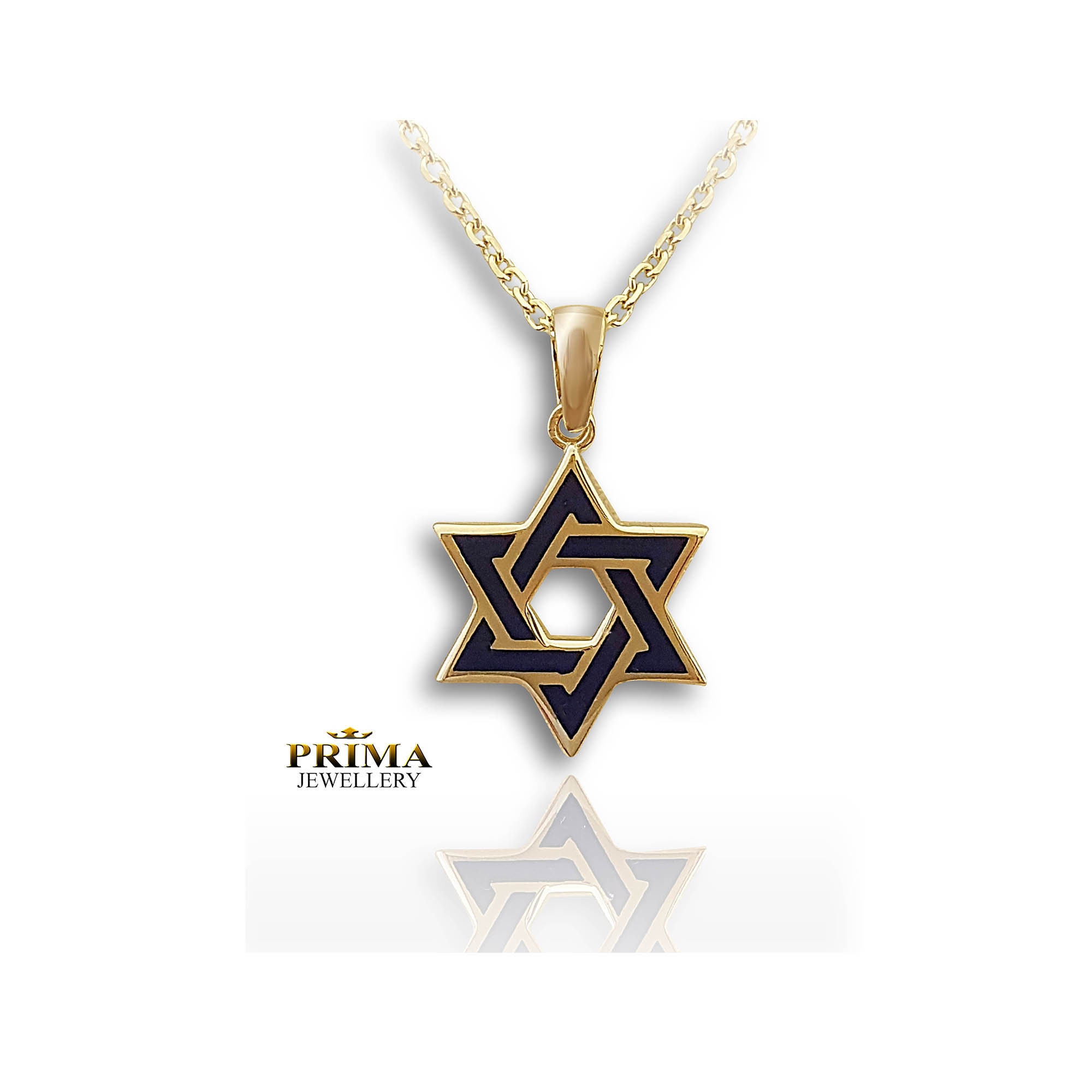 14k Yellow Gold Enameled Hamsa Pendant Charm Necklace Religious Judaica Fine Jewellery For Women Gifts For Her