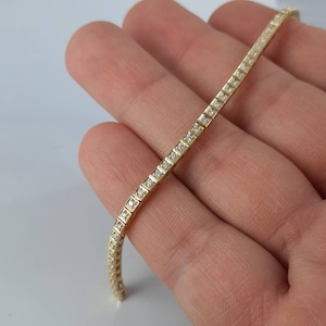 0.80 ct diamonds tennis bracelet, real diamonds bracelet, natural diamonds tennis bracelet for woman, bridal bracelet, 7 inch, safety clasp