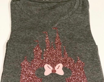 Disney vibes rose gold shirt