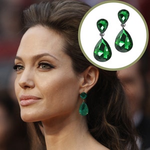 Beautiful Tear Drop Earrings as seen on Angelina Jolie image 1