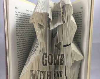 Book Folding Pattern-Gone With the Wind-Scarlett & Rhett--Papercraft-Origami-DIY-Free Heart Pattern - 352 Folds