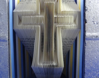 Origami Book Folding Pattern DIY Cross 247 Folds with Free Heart Pattern
