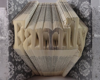 Origami Book Folding Pattern DIY Family 350 Folds-Book Art Free Heart Pattern