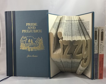 Book Folding Pattern-Lizzy-Pride & Prejudice Fans-Jane Austen-Papercraft-Origami-DIY-Free Heart Pattern - 126 Folds