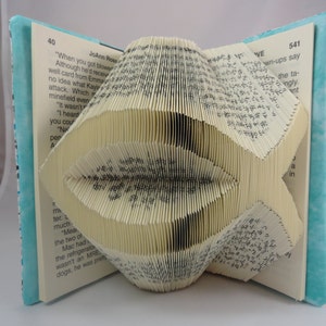 Origami Book Folding Pattern DIY Christian Fish Symbol 250 Folds with Free Heart Pattern Folded Book Art