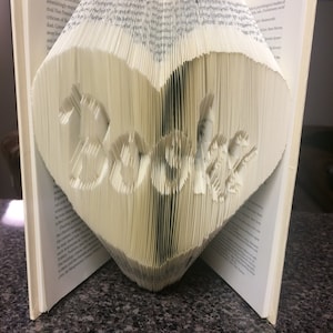 Origami Book Folding Pattern DIY I Heart Books 362 Folds with Free Heart Pattern