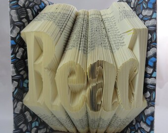 Origami Book Lovers Gift Book Folding Pattern DIY Read 343 Folds with Free Heart Pattern Folded Book Art