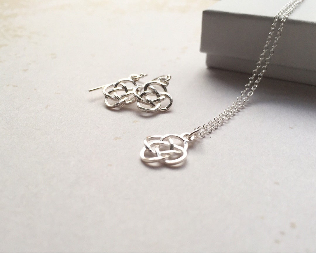 Celtic Knot Jewellery Set Sterling Silver Celtic Knot Etsy