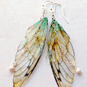 Fairy Wing Earrings, Gifts under 25, Fairy Jewellery, Fantasy Earrings, Summer Earrings, Birthday gifts for girls, Festival Earrings image 3