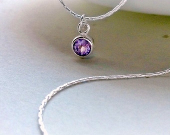 Amethyst Necklace, Amethyst pendant February Birthday, February birthstone, Valentines Gifts for Her