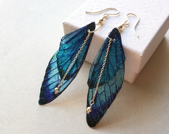 Summer Earrings, Sky Fairy Wing Earrings, Fairy Wings, Blue Fairy Wing Earrings, Mother's Day Gifts, gifts for her, Festival Earrings