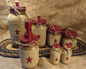 Burgundy Canisters Etsy
