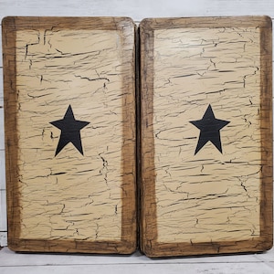 Couvercles de brûleurs rectangulaires pour cuisinière à gaz peints craquelé avec couvercles de brûleurs à gaz en métal de couleur Primitive Star Choice