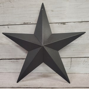 Primitive Black Metal Hanging Barn Star 12&quot;