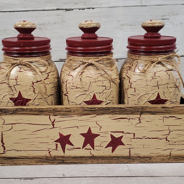 Mason Jar Crate Etsy