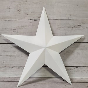 Barn Star White 12&quot; Hanging Farmhouse Decor