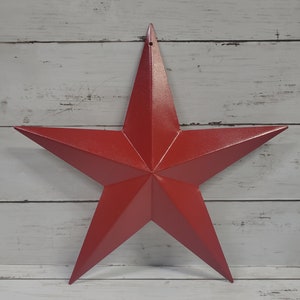 Barn Red Star 12&quot; Hanging Metal Barn Star Farmhouse
