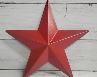 Barn Star 8" Barn Red Hanging Metal Farmhouse Decor