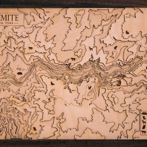 Yosemite Valley 3D Wood Map